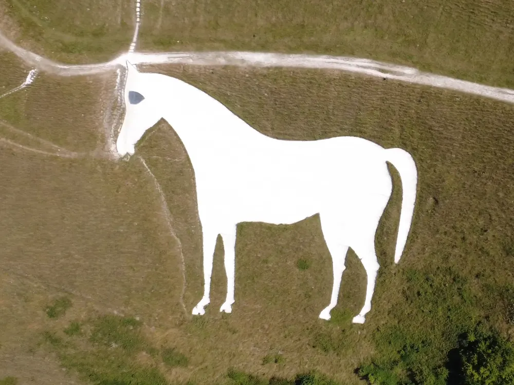 Westbury White Horse, the local landmark of BA13