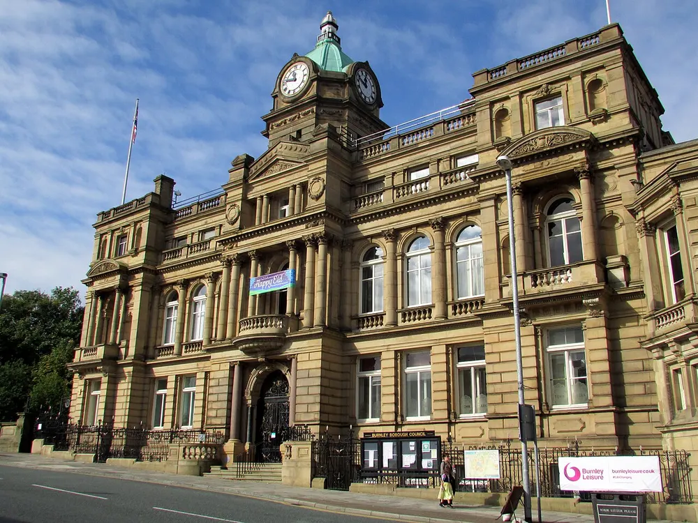 Burnley Town Hall, the local landmark of BB11