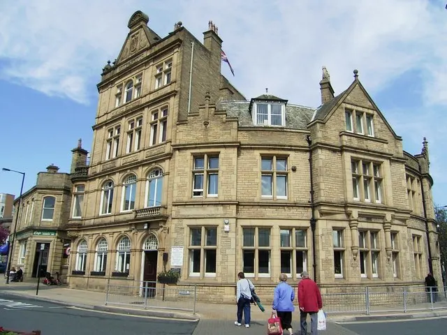 Keighley Town Hall, the local landmark of BD21