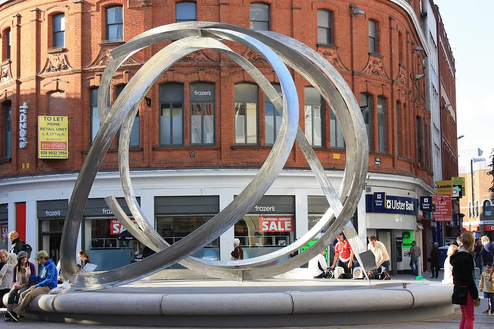 Spirit of Belfast, the local landmark of BT1