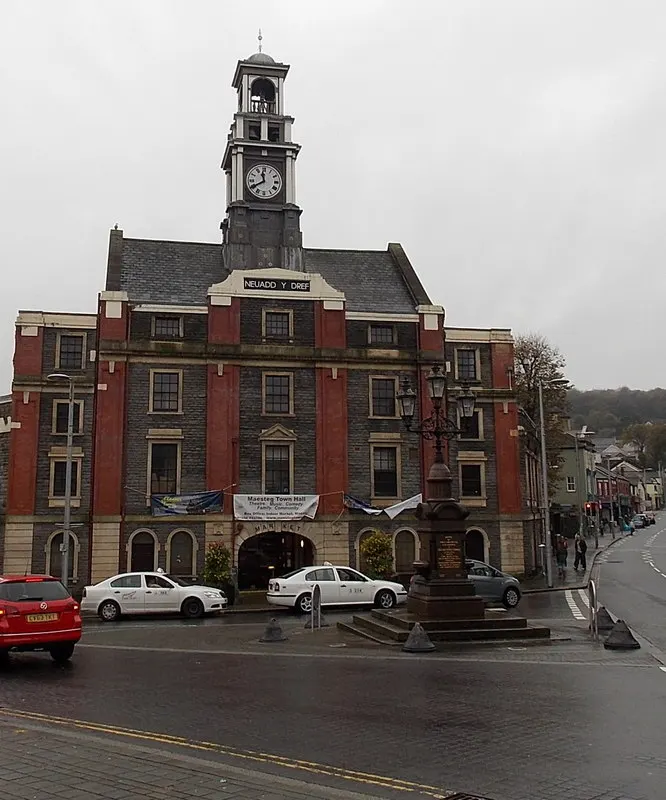 Maesteg Town Hall, the local landmark of CF34