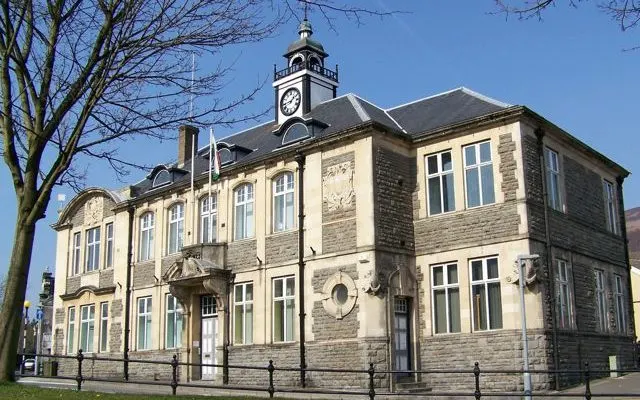 Mountain Ash Town Hall, the local landmark of CF45