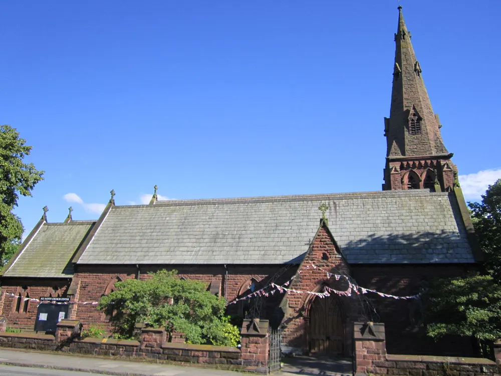 All Saints' Church, Hoole, the local landmark of CH2