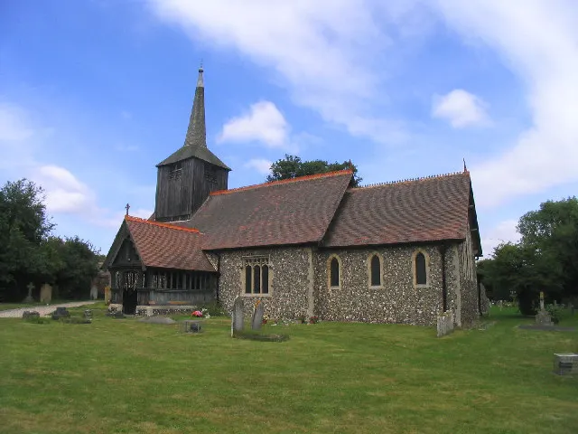 Church of All Saints, Doddinghurst, the local landmark of CM15