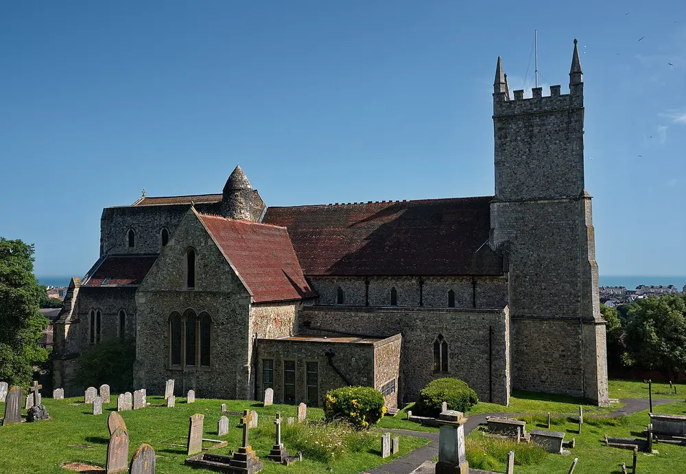 St Leonard's Church, Hythe, the local landmark of CT21