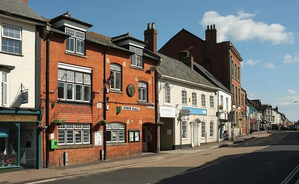 Cullompton Town Hall, the local landmark of EX15