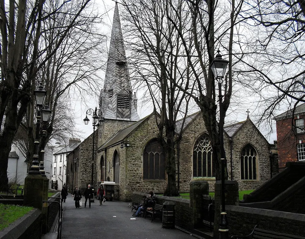 St Peter's Church, Barnstaple, the local landmark of EX31
