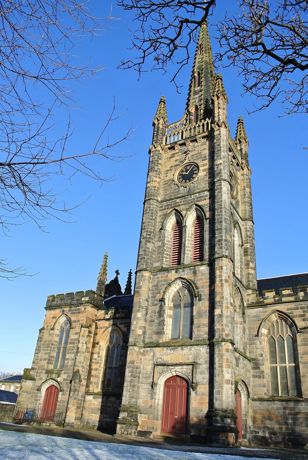 St Mungo's Parish Church, the local landmark of FK10