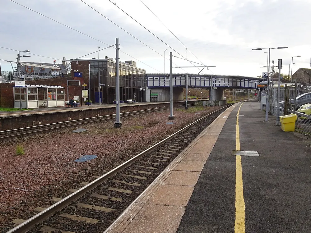 Larbert railway station, the local landmark of FK5