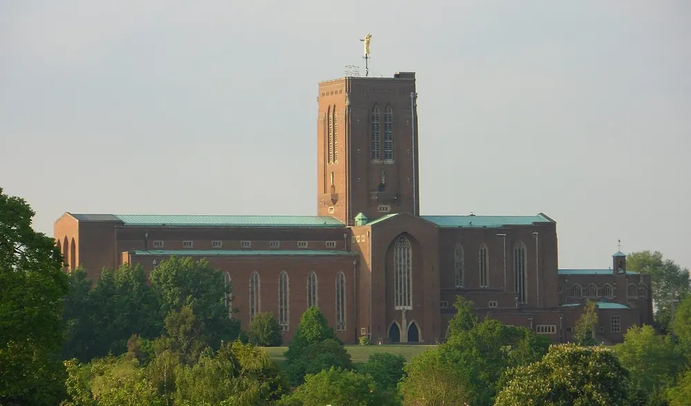 Guildford Cathedral, the local landmark of GU2
