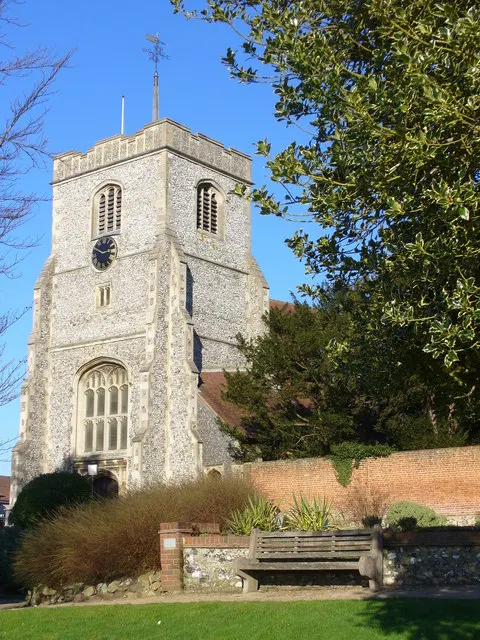 Church of St Mary & St Nicholas, Leatherhead, the local landmark of KT22