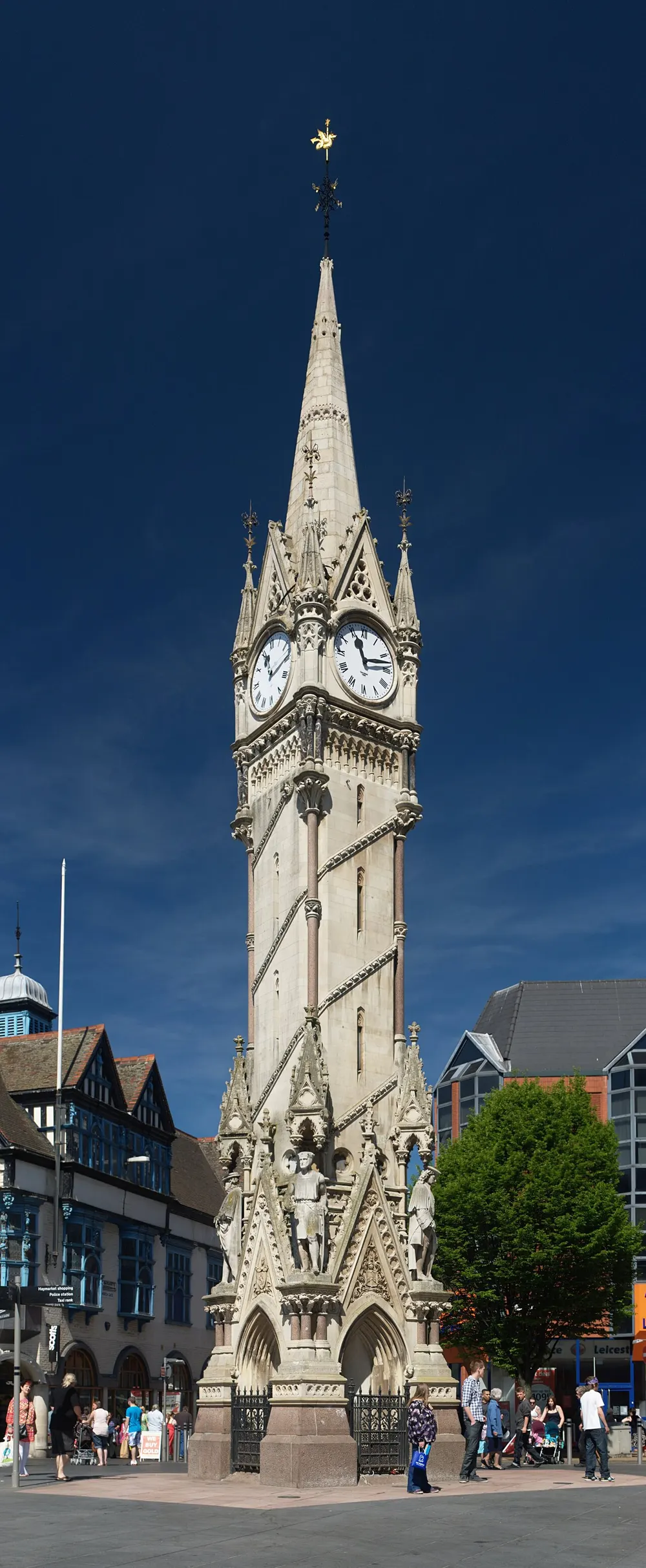 Haymarket Memorial Clock Tower, the local landmark of LE1