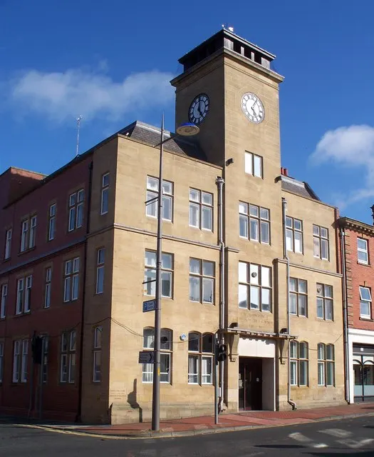 Ashington Town Hall, the local landmark of NE63