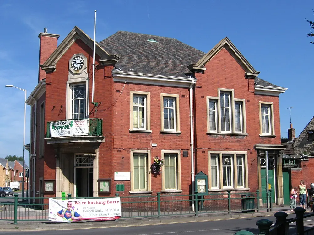 Warsop Town Hall, the local landmark of NG20