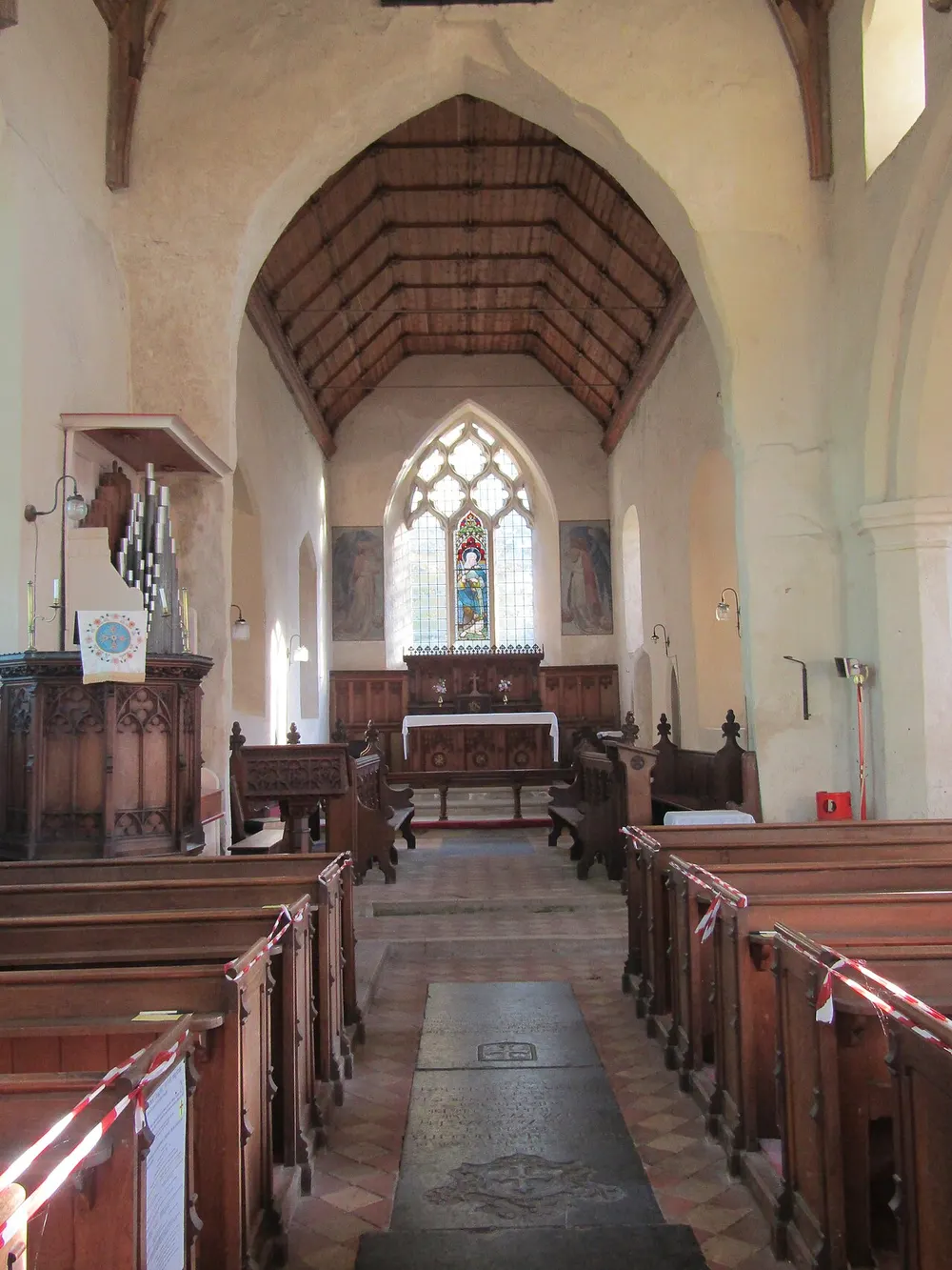 Church of St Bartholomew, Hanworth, the local landmark of NR11