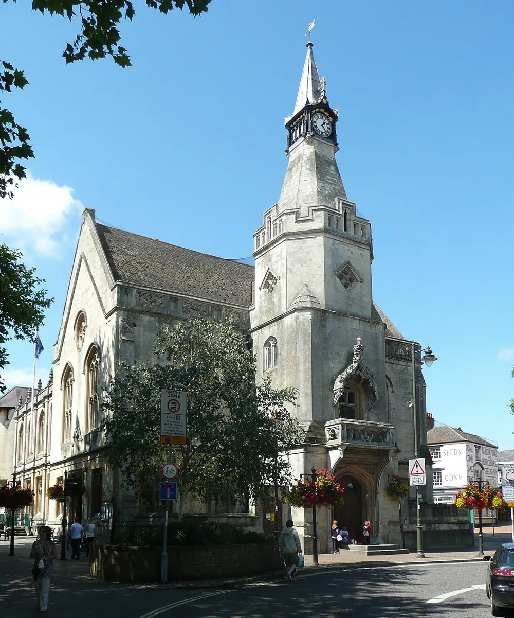 Banbury Town Hall, the local landmark of OX16