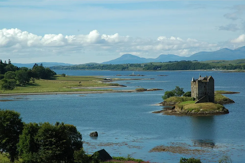 Castle Stalker, the local landmark of PA38