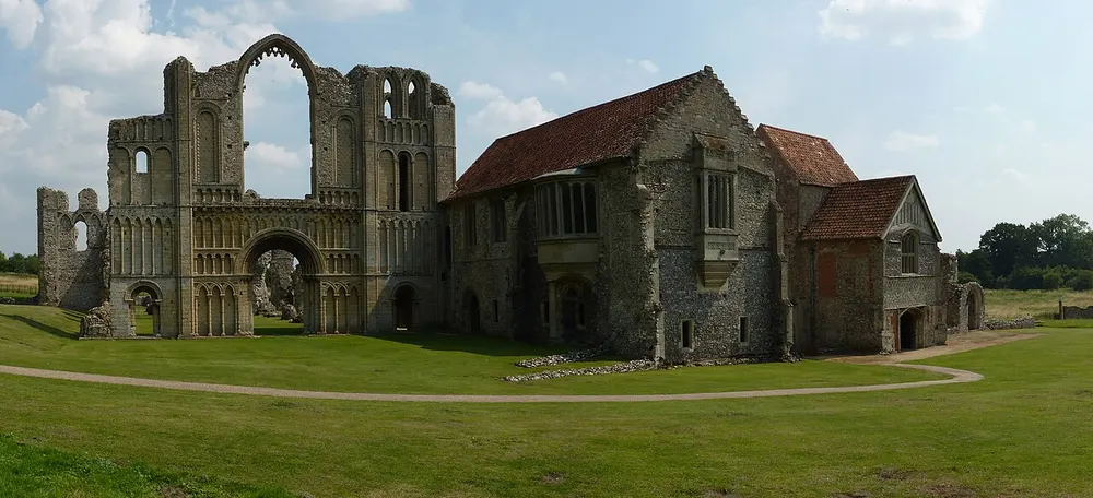 Castle Acre Priory, the local landmark of PE32