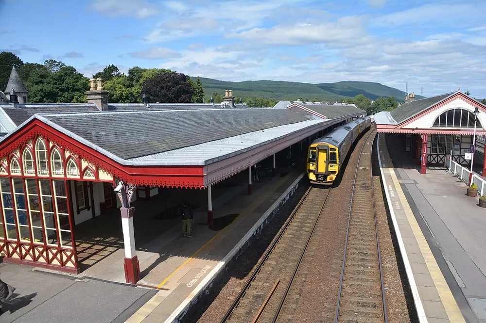 Aviemore railway station, the local landmark of PH22