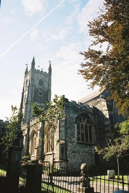 Church of St Fimbarrus, Fowey, the local landmark of PL23