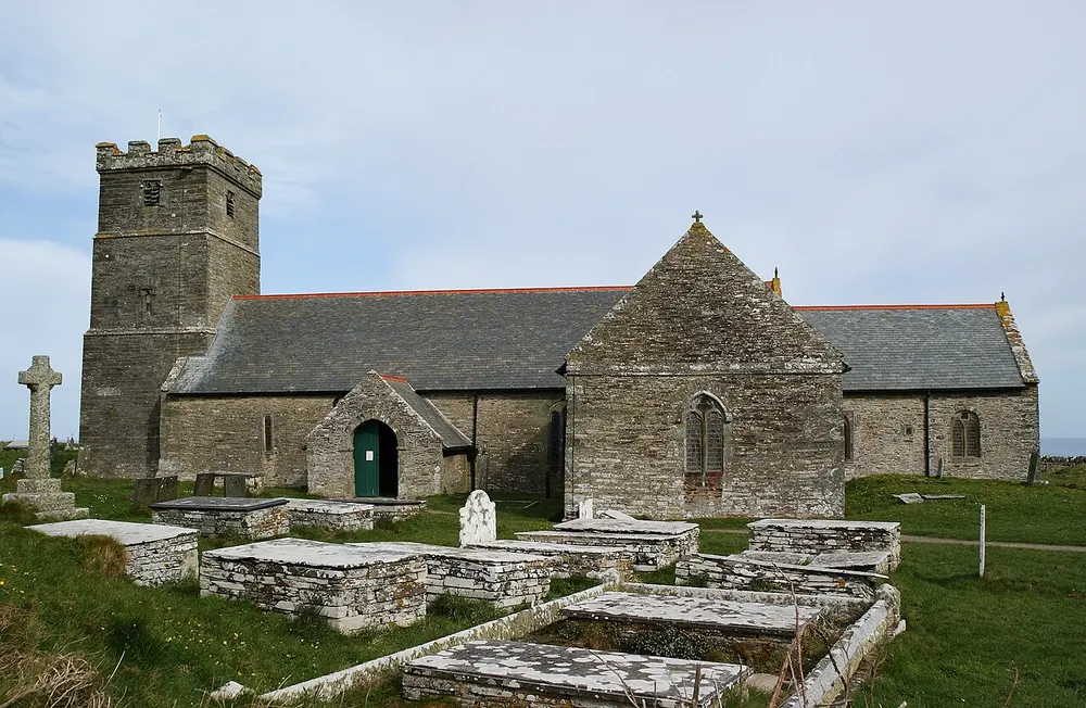 St Materiana's Church, Tintagel, the local landmark of PL34
