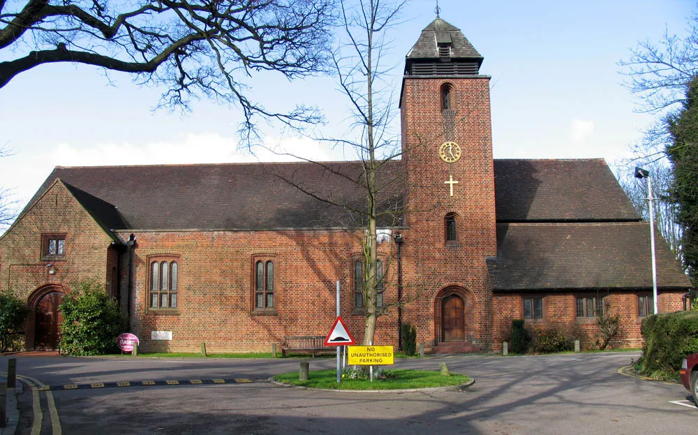 St Michael and All Angels Church, Gidea Park, the local landmark of RM2