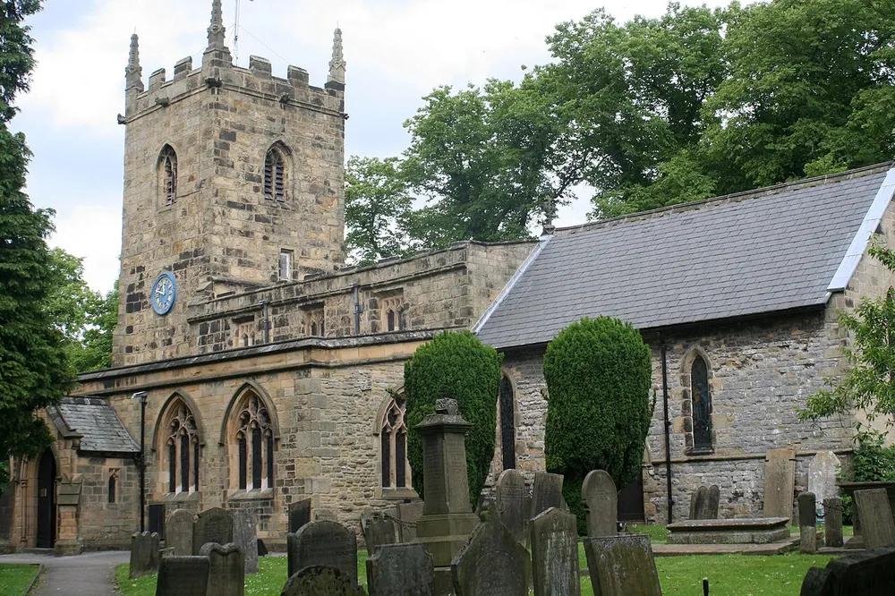 St Lawrence's Church, Eyam, the local landmark of S32