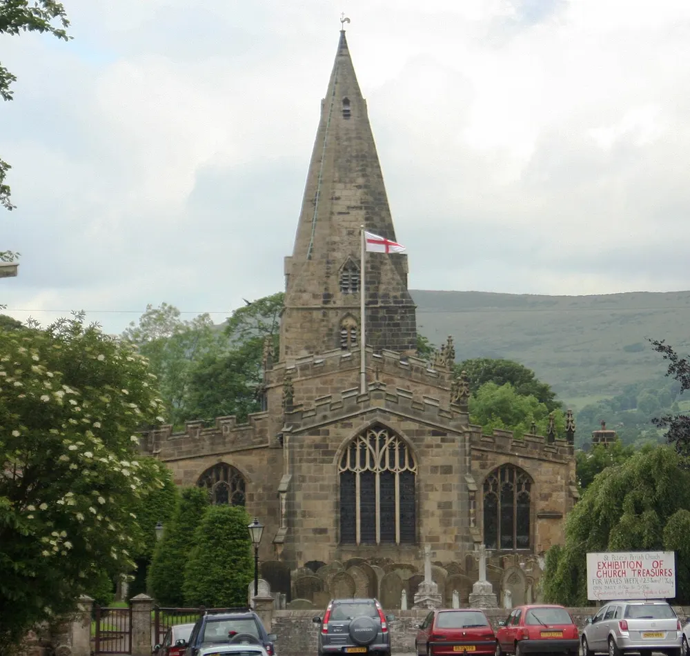 St Peter's Church, Hope, the local landmark of S33