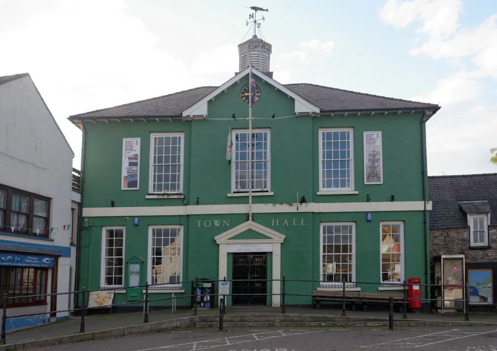 Fishguard Town Hall, the local landmark of SA65